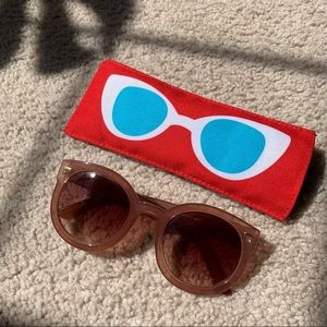 Urban Outfitter Pink Sunglasses with Estée Lauder Pouch